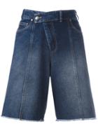 A.f.vandevorst - 'pukklepop' Denim Shorts - Women - Cotton - 36, Blue, Cotton