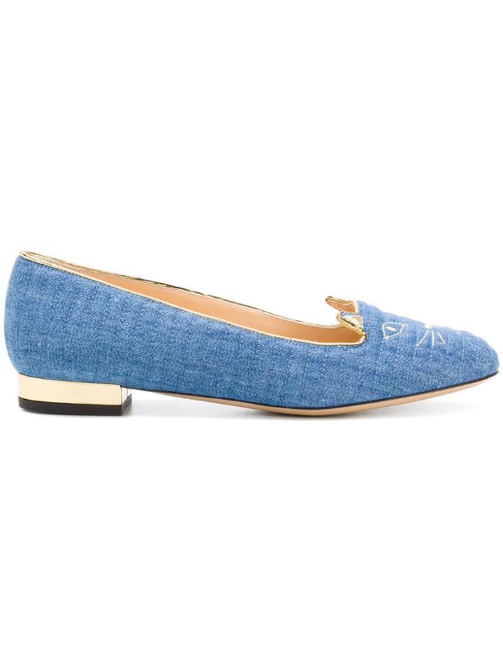 Charlotte Olympia Kitty Flats - Blue