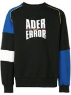 Ader Error Paneled Logo Print Sweatshirt - Black