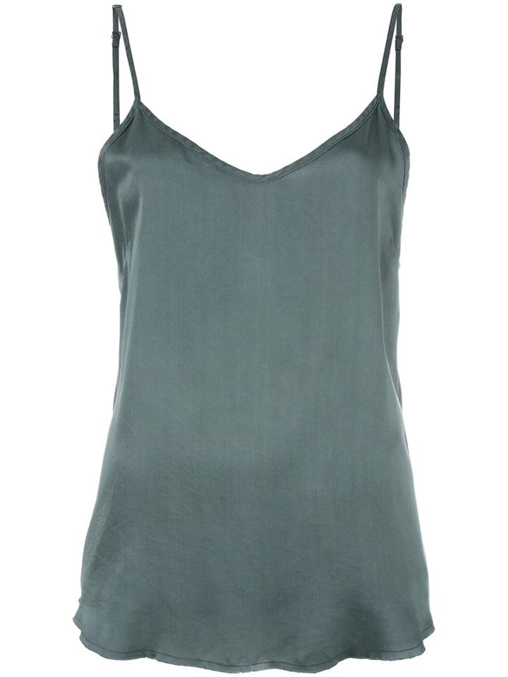Rta V Neck Top, Women's, Size: Medium, Blue, Silk