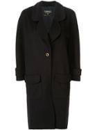 Chanel Pre-owned Cashmere Slim-fit Midi Coat - Black