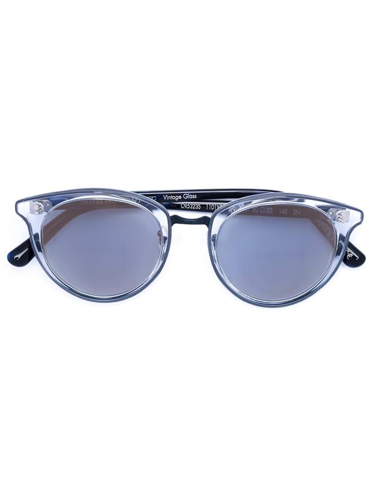 Oliver Peoples Cat Eye Shaped Sunglasses, Women's, Blue, Acetate