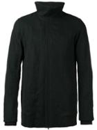 Devoa Funnel Neck Coat, Men's, Size: 2, Black, Japanese Paper/linen/flax/polyester
