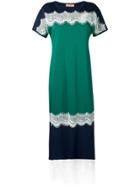 Twin-set Lace Panelled Dress - Green