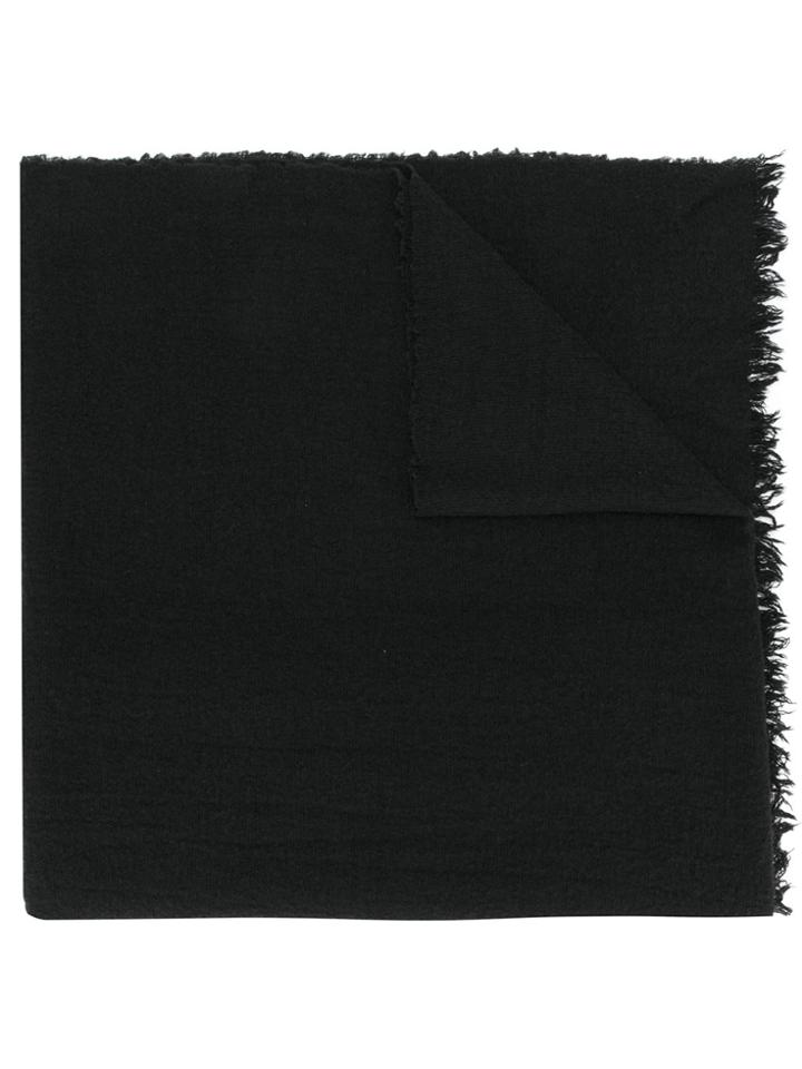 Rick Owens Thick Wrap Scarf - Black