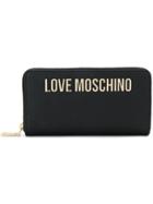 Love Moschino Logo Plaque Wallet - Black