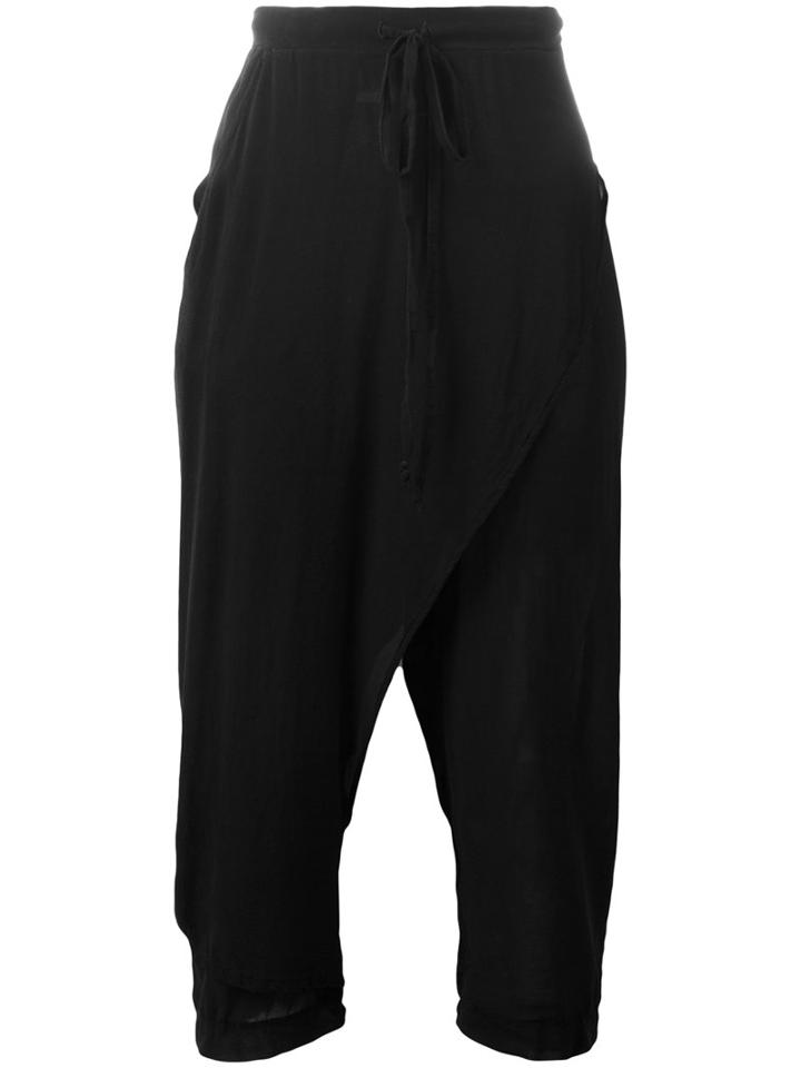 Lost & Found Ria Dunn Panelled Cropped Trousers, Women's, Size: Medium, Black, Silk/spandex/elastane