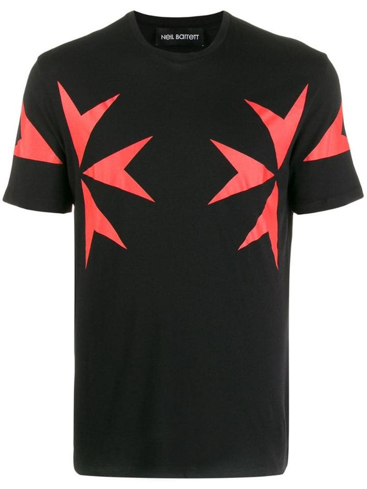 Neil Barrett Chevron Print T-shirt - Black