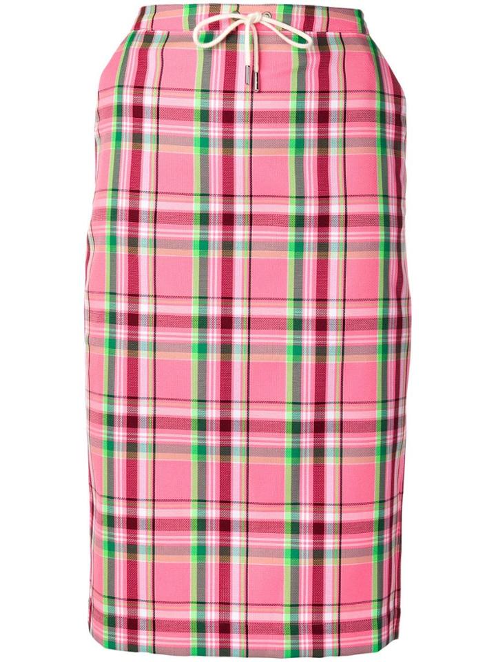 Essentiel Antwerp Plaid Pencil Skirt - Pink