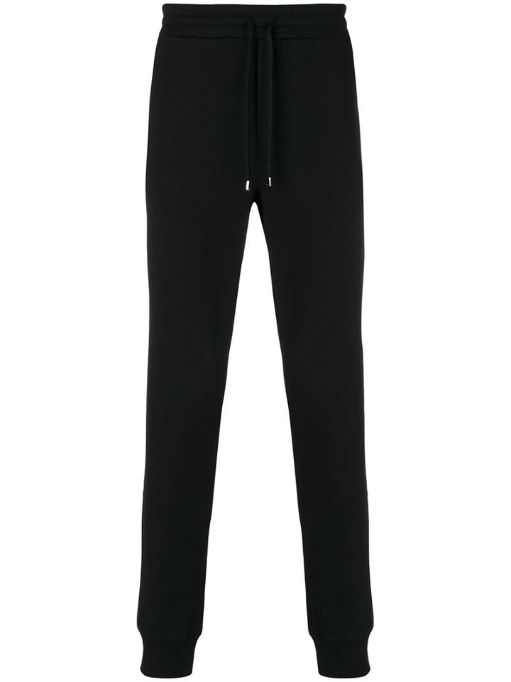 Dolce & Gabbana - Drawstring Track Pants - Men - Cotton/calf Leather/zamac - 48, Black, Cotton/calf Leather/zamac