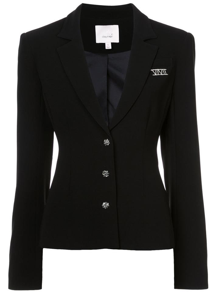 Cinq A Sept V-neck Blazer - Black