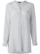 Joseph Bird Pattern Shirt, Women's, Size: 36, White, Silk