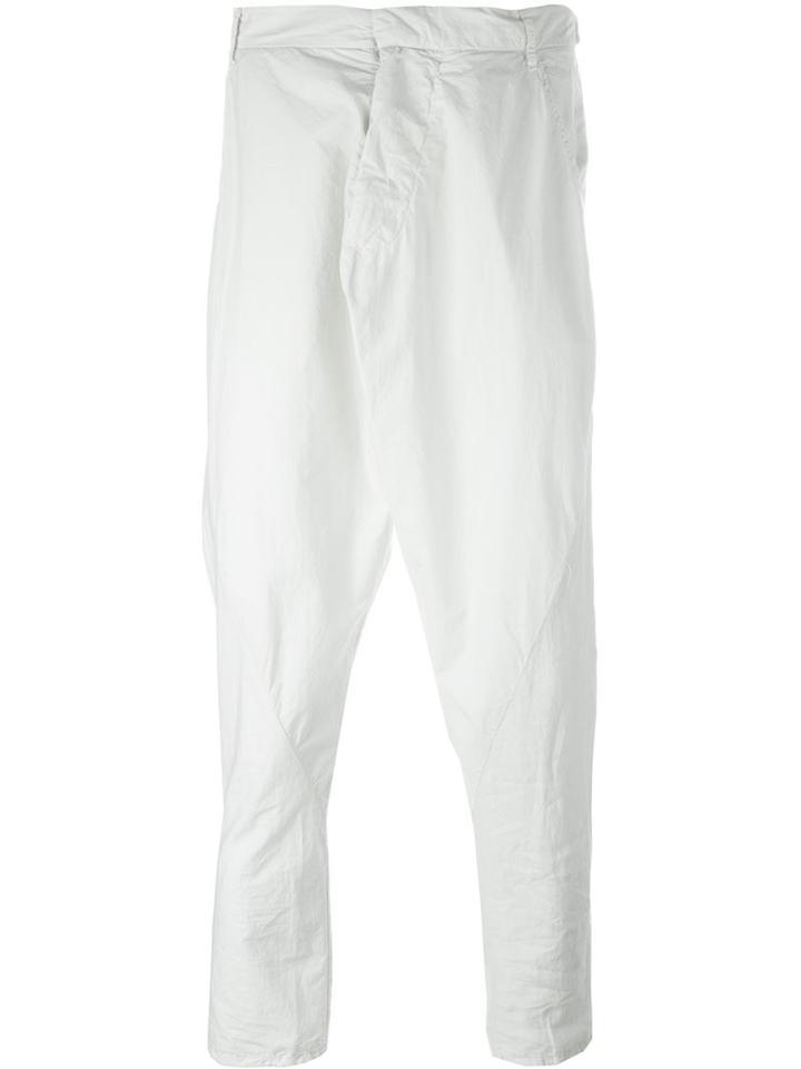 Andrea Ya Aqov Baggy Pants, Men's, Size: L, White, Cotton/linen/flax