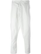 Andrea Ya Aqov Baggy Pants, Men's, Size: L, White, Cotton/linen/flax