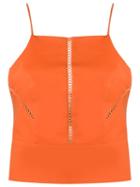 Giuliana Romanno Panels Top, Women's, Size: 38, Yellow/orange, Cotton/elastodiene