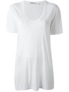T By Alexander Wang Chest Pocket T-shirt, Women's, Size: Small, White, Rayon