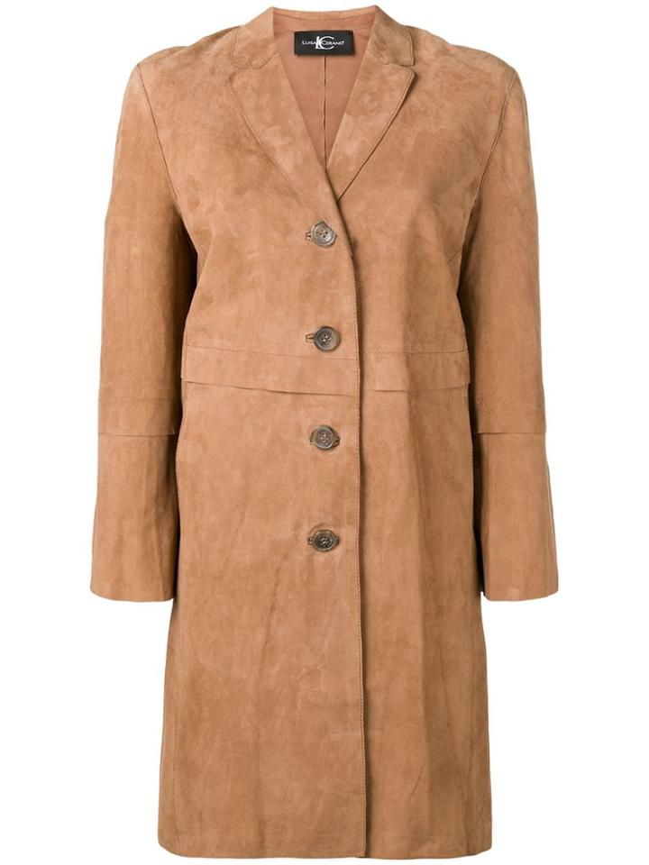 Luisa Cerano Suede Panels Coat - Brown