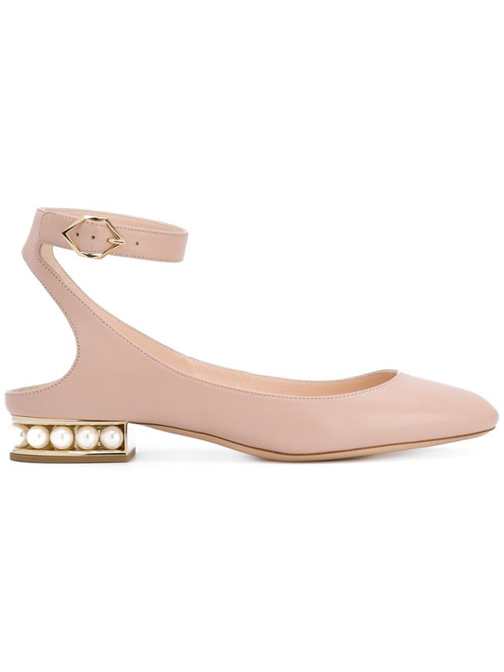 Nicholas Kirkwood 18mm Lola Pearl Ballerinas - Nude & Neutrals