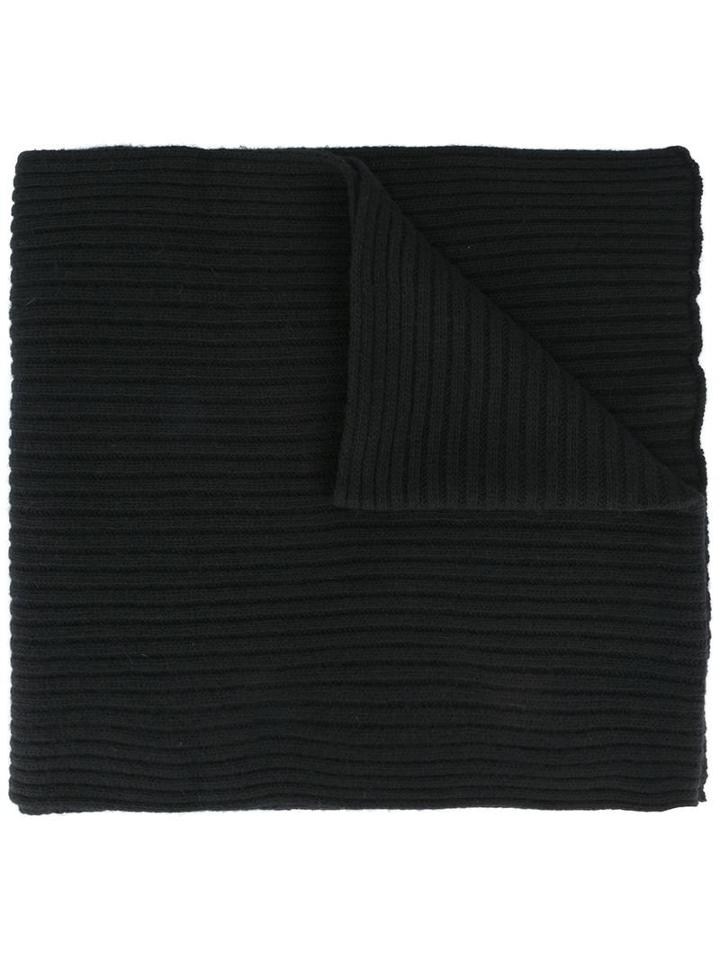Moschino Ribbed Scarf, Men's, Black, Polyamide/viscose/cashmere/wool
