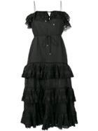 Zimmermann Juniper Pintuck Tie Dress - Black