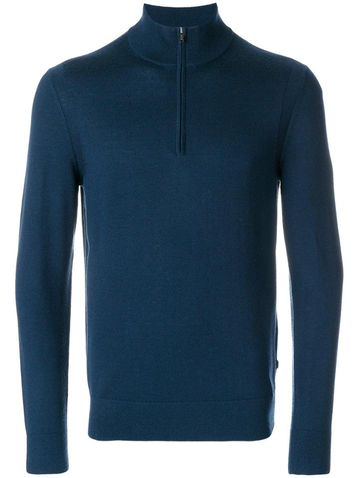 Michael Kors Zip Collar Jumper - Blue