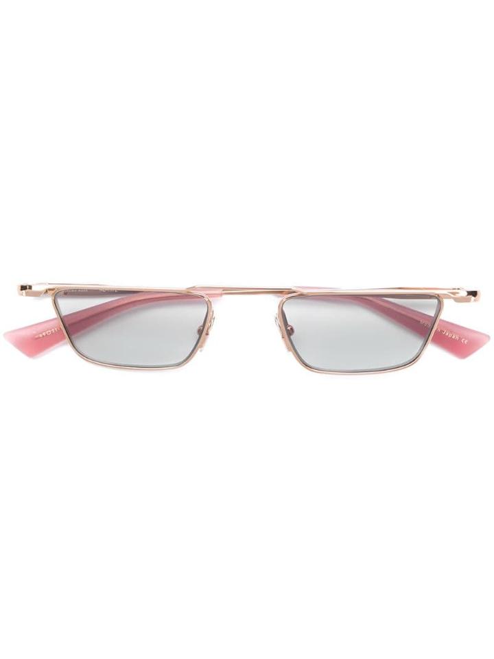 Christian Roth Rectangle Frame Sunglasses - Gold