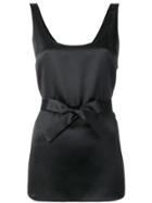 Rochas Silk Tank Top - Black