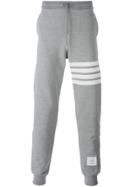 Thom Browne Sweatpant With Engineered 4-bar Stripe In Light Grey