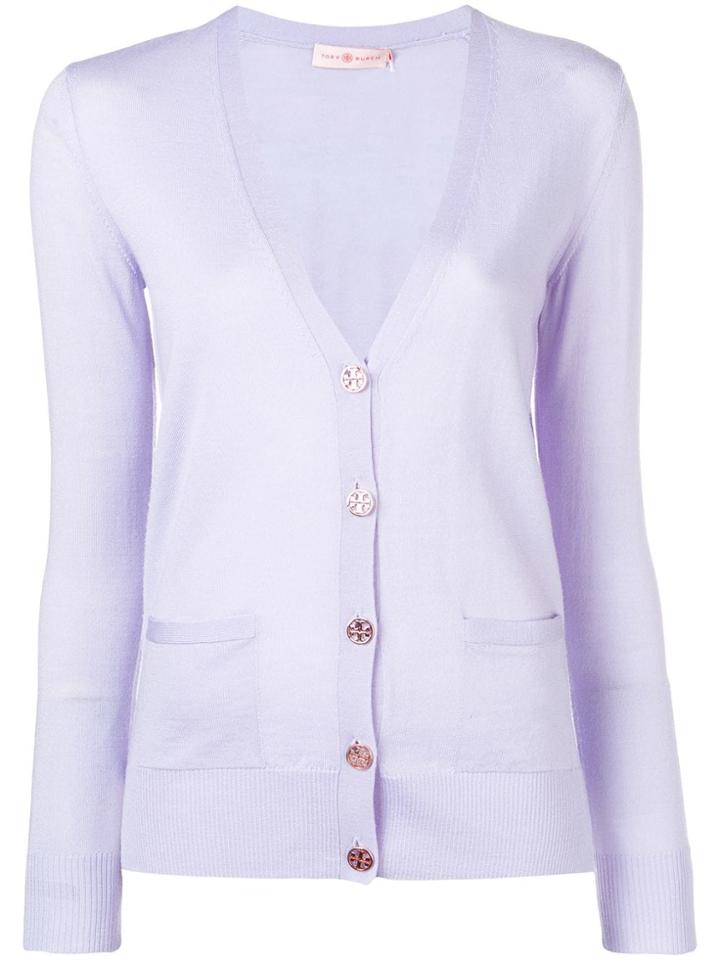 Tory Burch V-neck Button Cardigan - Purple