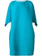 Issey Miyake - Slouched Dress - Women - Polyester - One Size, Blue, Polyester
