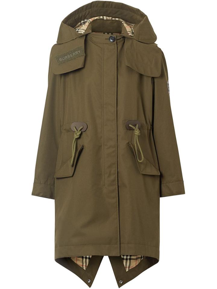 Burberry Detachable Hood Parka - Green