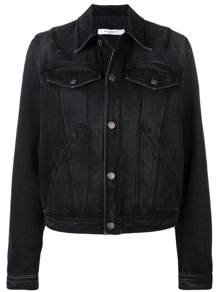 Givenchy Cropped Denim Jacket - Black