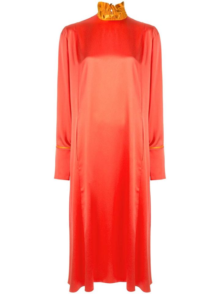 Roksanda Ruffled Neck Dress - Orange