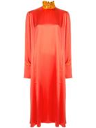 Roksanda Ruffled Neck Dress - Orange