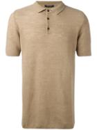 Roberto Collina Classic Polo Shirt, Size: 52, Nude/neutrals, Cotton/linen/flax/polyester