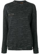 Mr & Mrs Italy Camouflage Printed Sweatshirt - Black