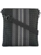Bottega Veneta Striped Crossbody Bag - Black