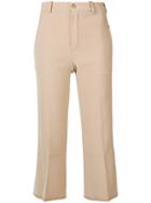 Chloé Cropped Flared Trousers - Nude & Neutrals