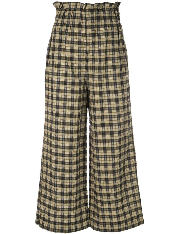 Ganni Ruffled Trousers - Black