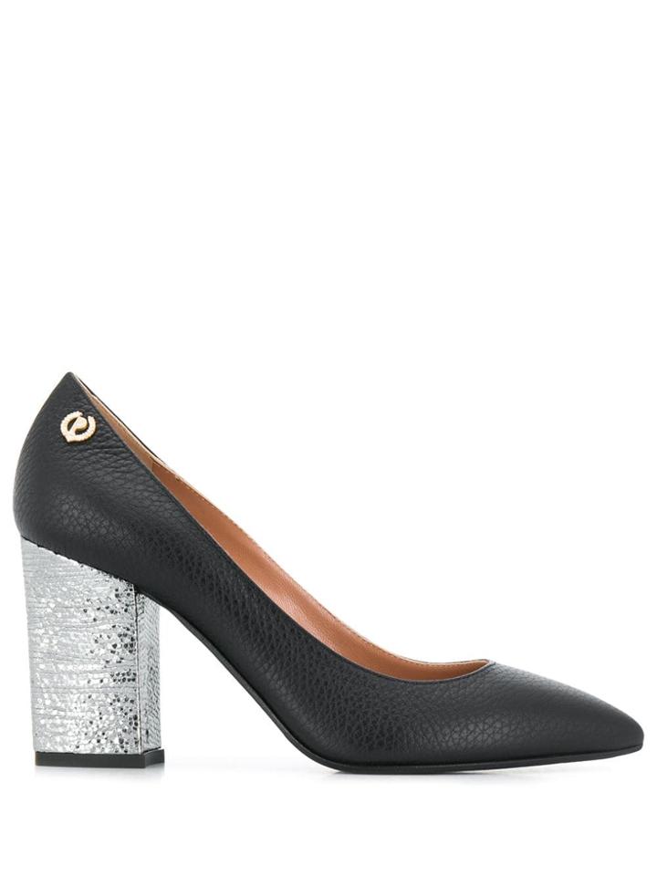 Pollini Chunky Heel Pumps - Black