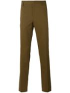 Lanvin Flannel Slim Trousers, Men's, Size: 48, Brown, Silk/cotton