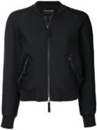 Emporio Armani Back Patch Bomber Jacket - Black