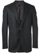 Caruso Two Button Blazer, Men's, Size: 50, Black, Cupro/cashmere/wool