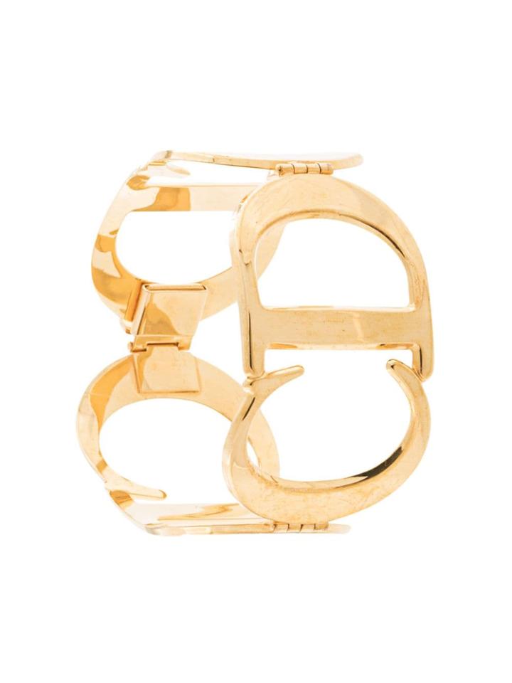Christian Dior Pre-owned Cd Logo Bangle - Gold
