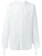 Maison Margiela Collarless Shirt, Men's, Size: 40, White, Cotton