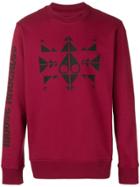 Moose Knuckles Graphic Print Sweatshirt - Red