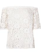 Martha Medeiros Off The Shoulder Guipure Lace Blouse