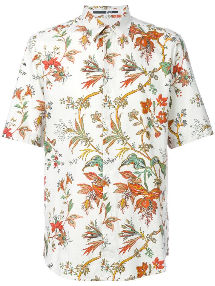 Mcq Alexander Mcqueen - Floral Print Shirt - Men - Cotton/viscose - 46, White, Cotton/viscose