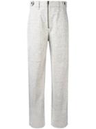 Isabel Marant - Flecked Wide Leg Trousers - Women - Cotton - 38, White, Cotton