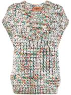 Missoni Sleeveless Cable Knit Top - White
